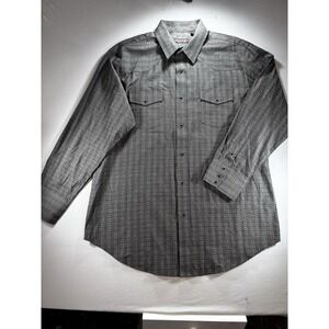 Roper Men's  Pearl Snap Western Shirt Brown Stripe XXL Rodeo, Cowboy, Riding